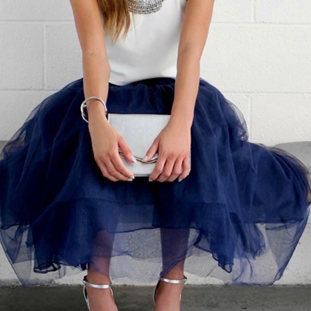 Marina - Tulle Navy Blue Skirt